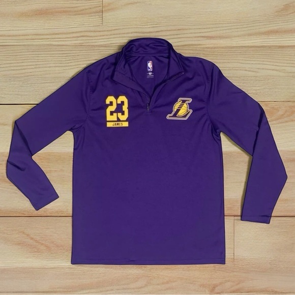 NBA Other - NBA Official Los Angeles Lakers LeBron James #23 Pullover Quarter Zip Mens Large